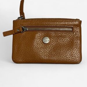 Lodis Pebble Leather Key Coin Wallet in Brown